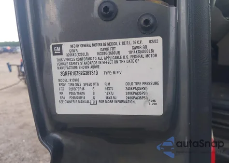 2002 Chevrolet Suburban 1500 Lt z USA, uszkodzony, nr VIN 3GNFK16Z92G267319